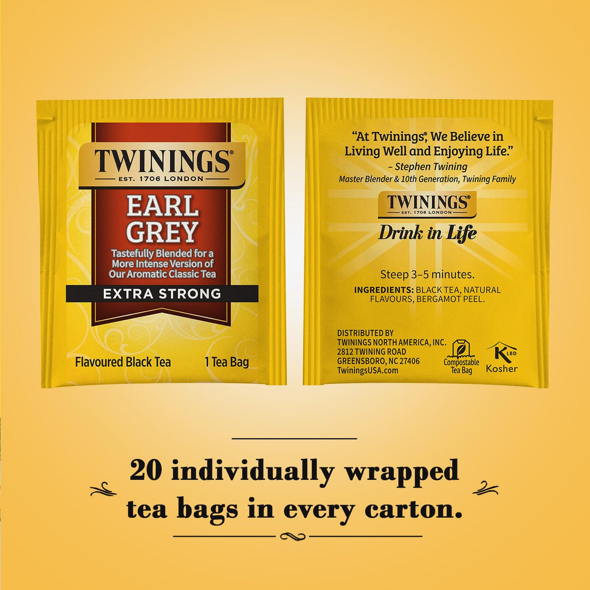 Cup of Earl Grey Extra Strong steeping with bergamot aroma