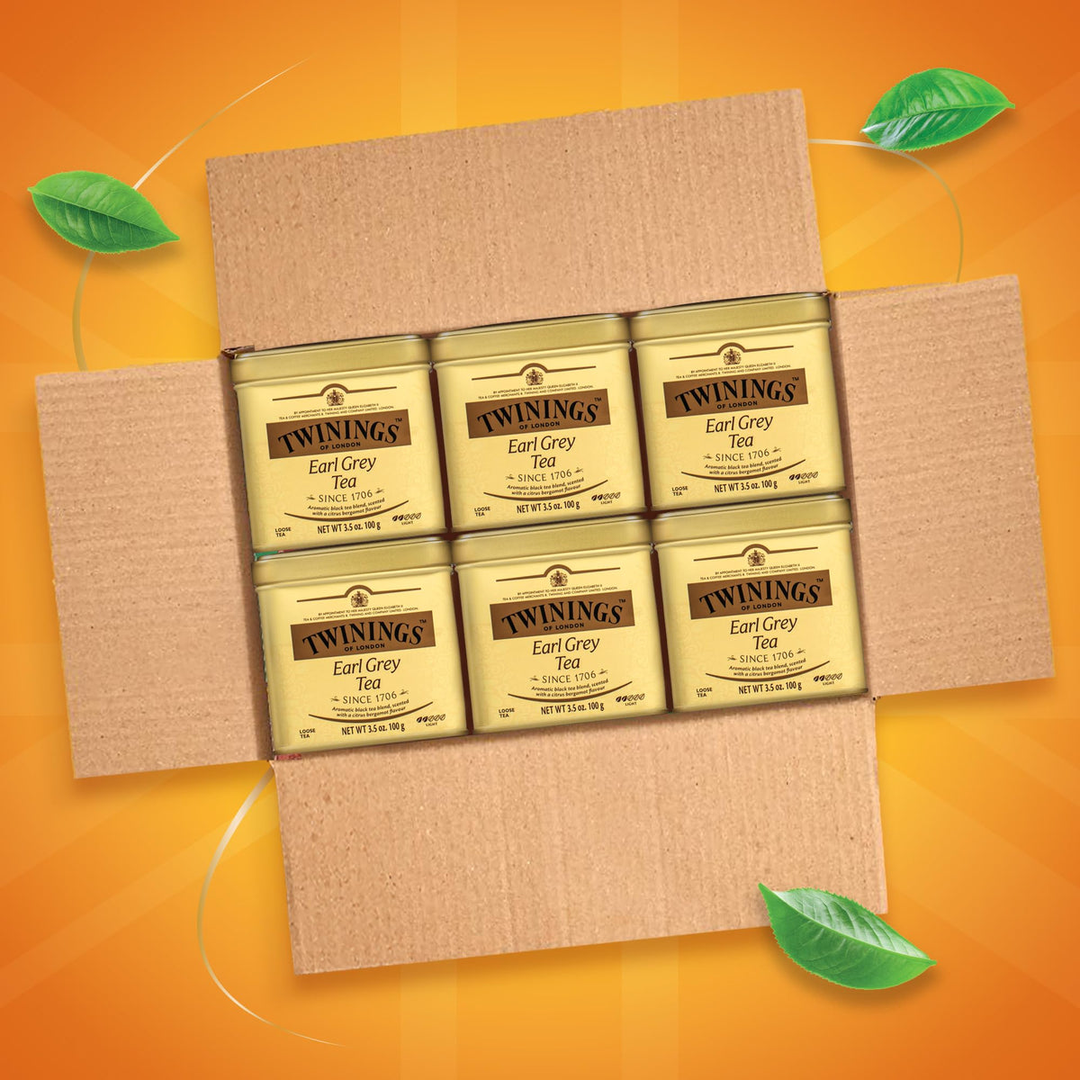 Twinings Earl Grey loose tea leaves close-up highlighting quality blend