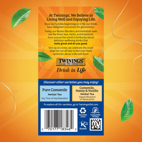 Twinings Nightly Calm iced tea being prepared for a refreshing beverage.