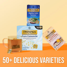 Twinings Nightly Calm individually wrapped bags maintain freshness on the go.