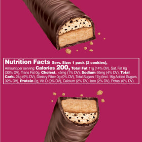 Twix cookie dough bar beside a glass of milk for pairing