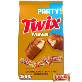 Twix Minis stand-up bag ready for quick grabbing and sharing.