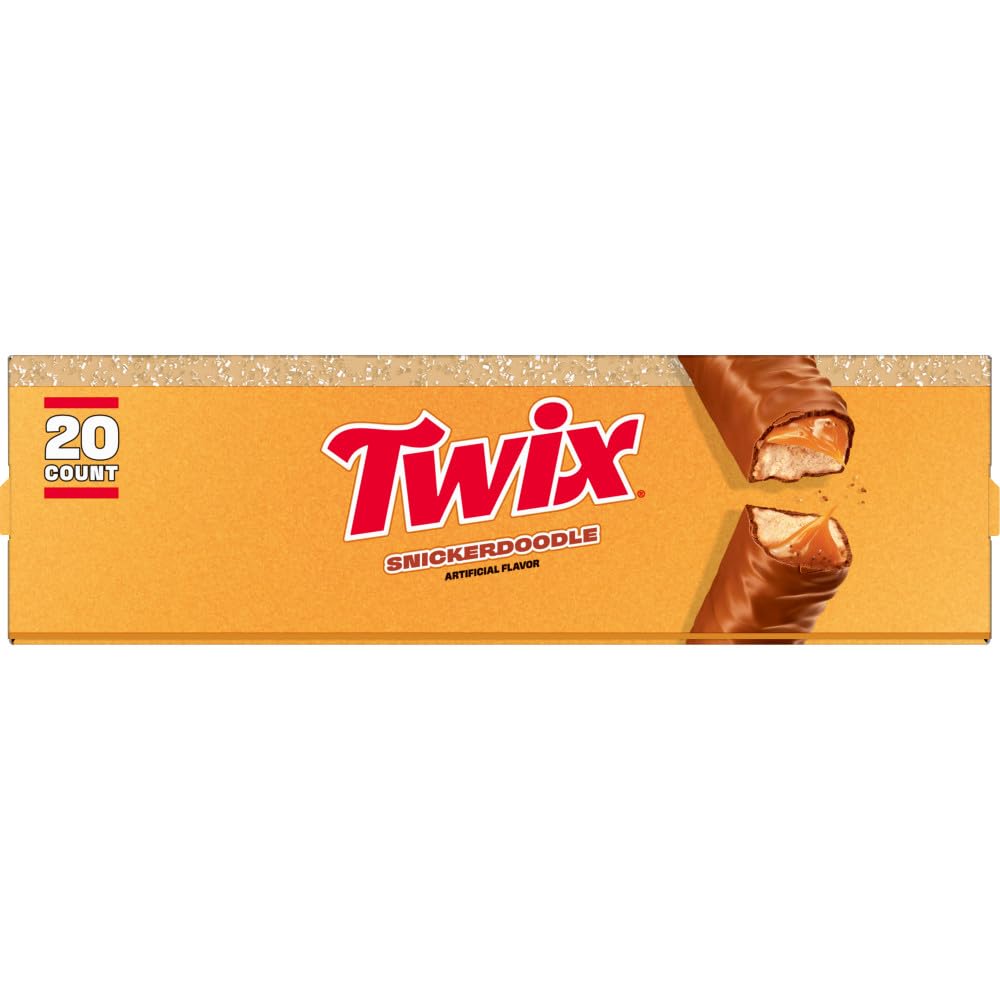 Twix Snickerdoodle bar closeup shows caramel layer and cookie crunch.