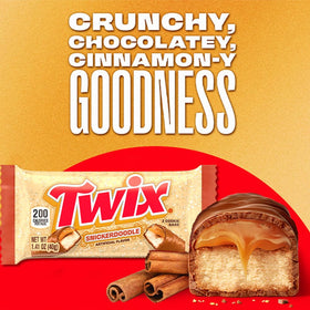 Individually wrapped Twix Snickerdoodle bars ideal for gift bags and on-the-go.