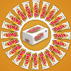 Twix White Chocolate Caramel Cookie Bar shown in a lunch bag for a mid-day treat