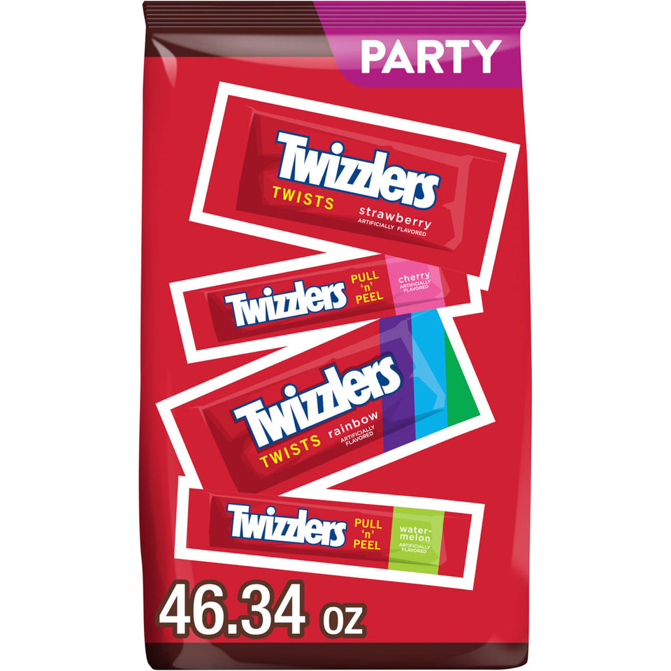 Twizzlers bulk party pack of assorted flavors for sharing at gatherings