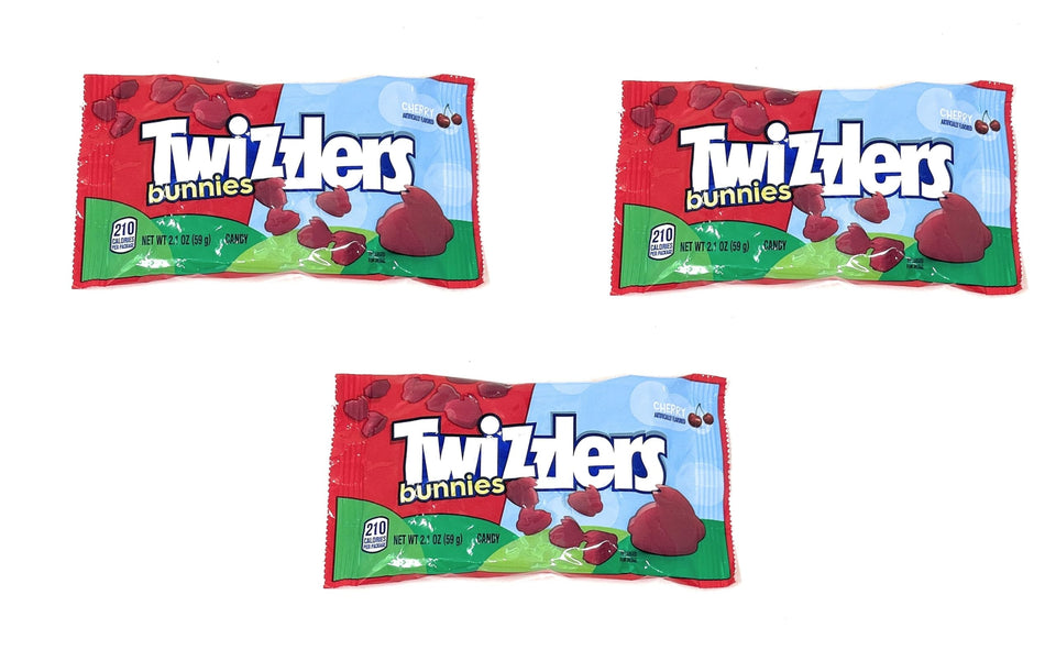 Twizzlers Bunnies Cherry Candy front pack view, convenient snack