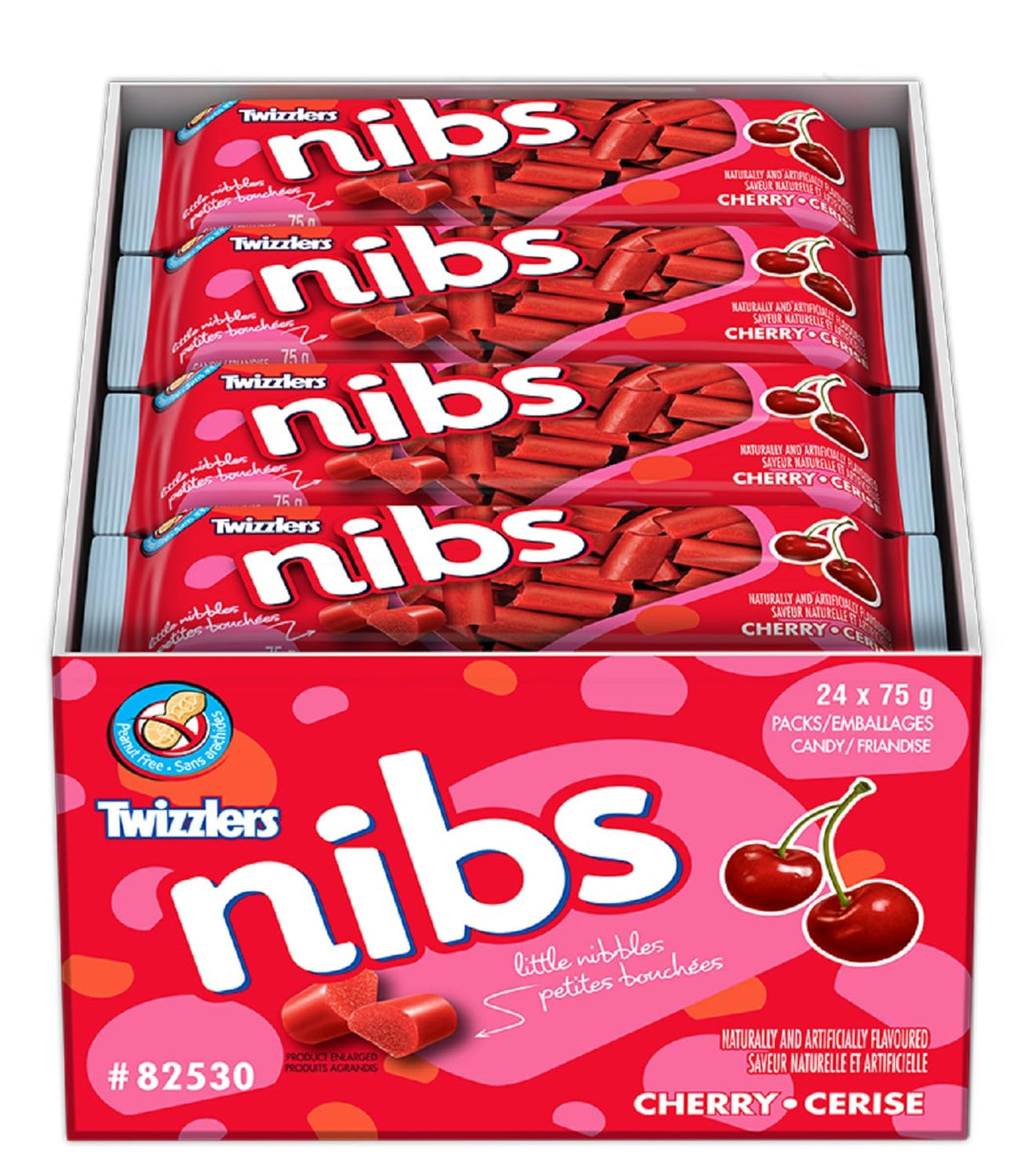 Twizzlers Licorice Cherry Nibs pack ready for sharing at gatherings