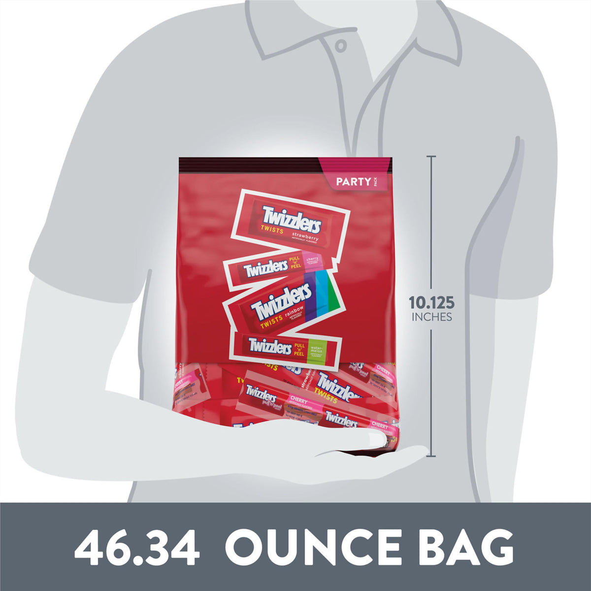 Twizzlers Pull 'N' Peel Cherry flavor candy ready for sharing