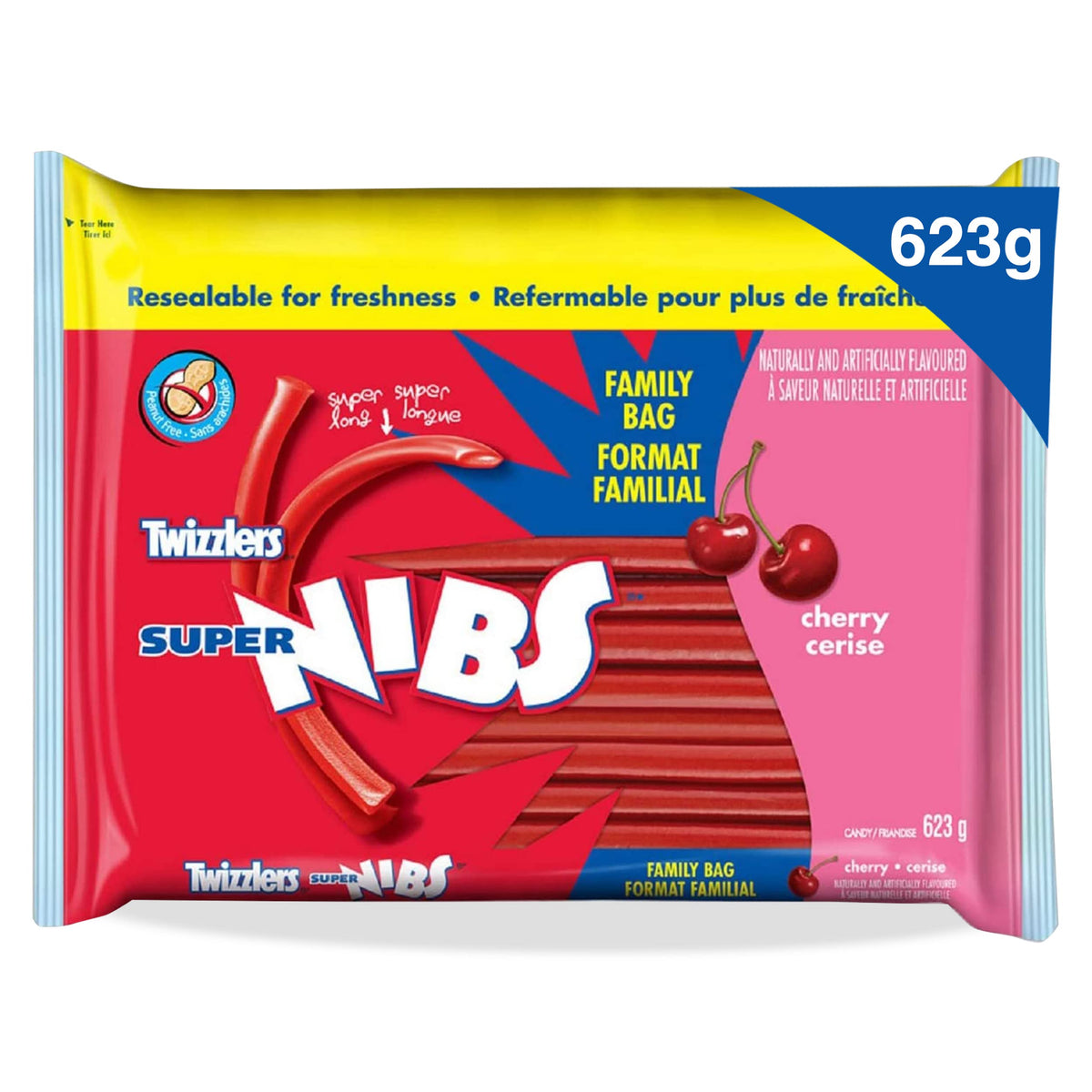 Twizzlers Super Nibs cherry pack for on-the-go snacking.