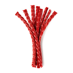 Twizzlers Twists strawberry dips into milk for a playful treat.