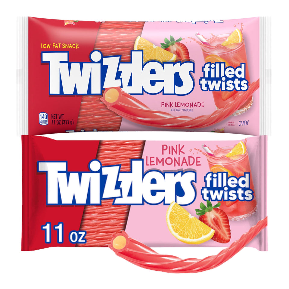 Twizzlers Twizzles pink lemonade-filled twist for fruity snacking and party favors