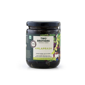 Two Brothers India Farms chyawanprash amla jar with 40+ herbs for daily wellness