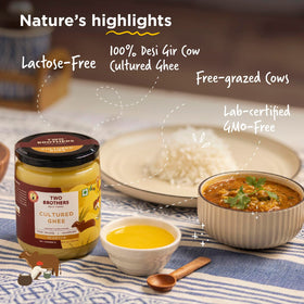 Two Brothers India Farms Gir cows grazing on pasture, grass-fed ghee source