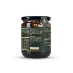 Two Brothers India Farms Rose Petal Gulkand jar displayed in a cozy kitchen scene.