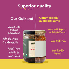 Two Brothers India Farms Rose Petal Gulkand spoon ready to scoop.