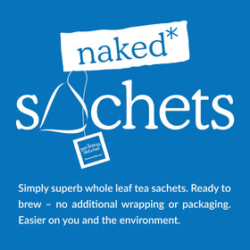 Two Leaves and a Bud Alpine Berry compostable sachets reduce packaging waste