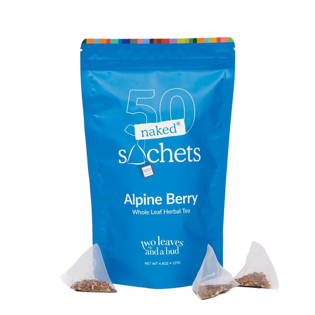 Two Leaves and a Bud Alpine Berry naked sachets for eco-friendly brewing