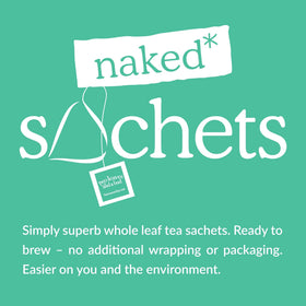 Two Leaves and a Bud naked sachets pack reduces waste.