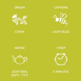 From Basalt, Colorado, Two Leaves and a Bud sources shade-grown, delicate green tea.