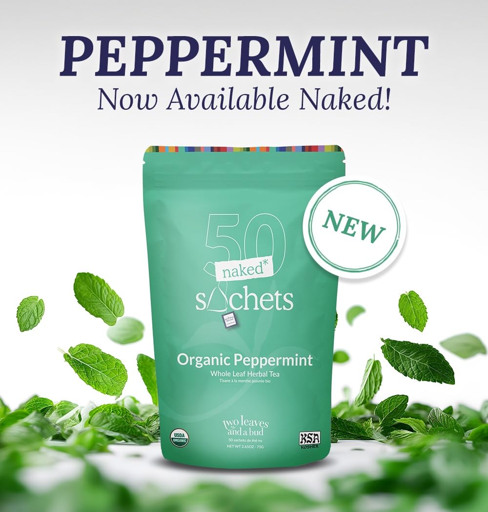 Two Leaves and a Bud US-grown peppermint leaves offer crisp aroma.