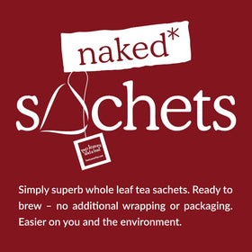 Two Leaves and a Bud eco-friendly compostable sachets reduce waste.