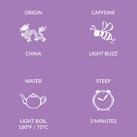 Two Leaves Jasmine green tea steeping cup captures a calm, inviting aroma.