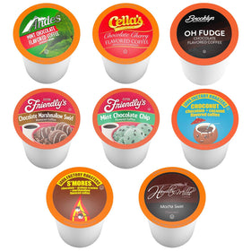 Two Rivers Chocolate Lovers pods cups – convenient single-serve packaging for on-the-go coffee moments.