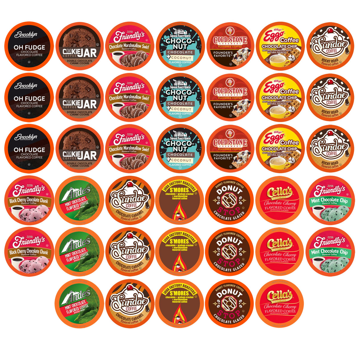 Two Rivers Chocolate Lovers pods pack – 40-count box showcasing flavor variety for home or office.