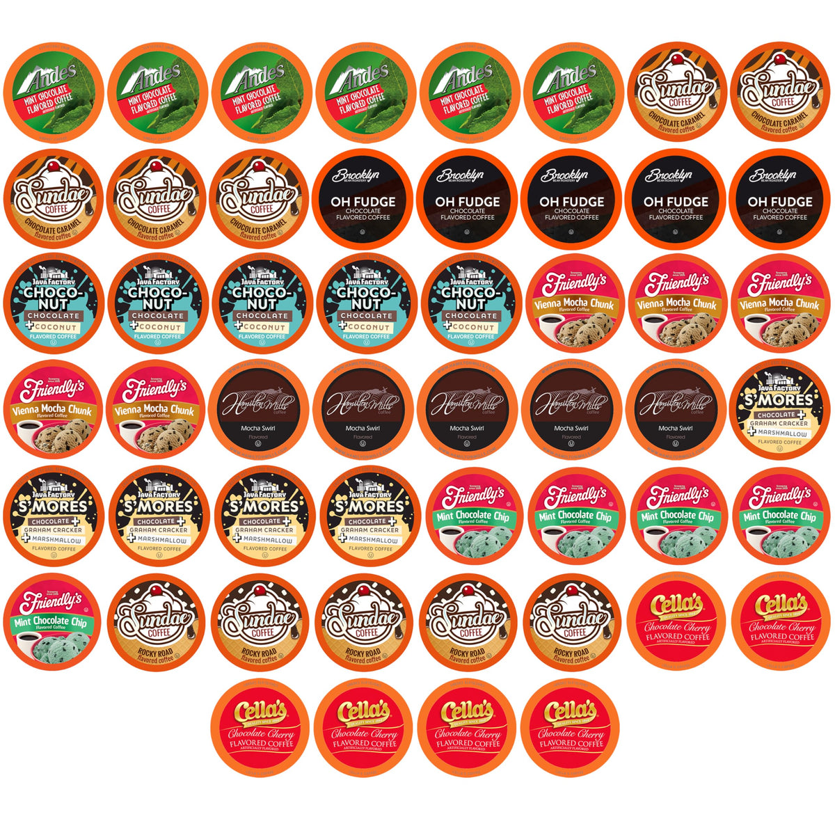 Two Rivers Coffee Chocolate Overload sampler box shows variety for home brewing.
