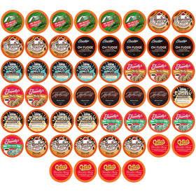 Two Rivers Coffee Chocolate Overload sampler box shows variety for home brewing.