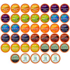 Two Rivers Coffee decaf sampler box — rich aroma and variety.