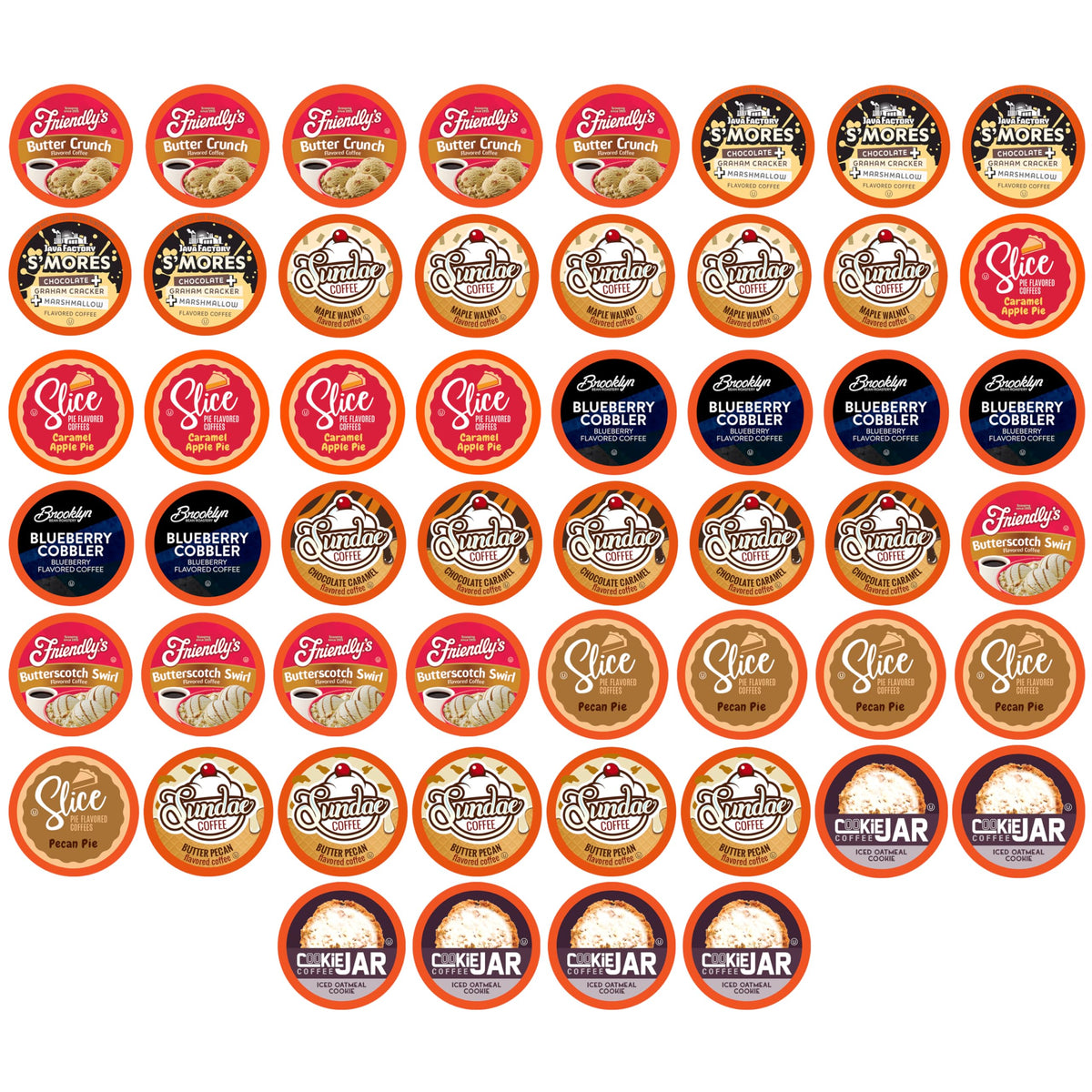 Two Rivers Coffee dessert pods sampler pack for quick flavor variety