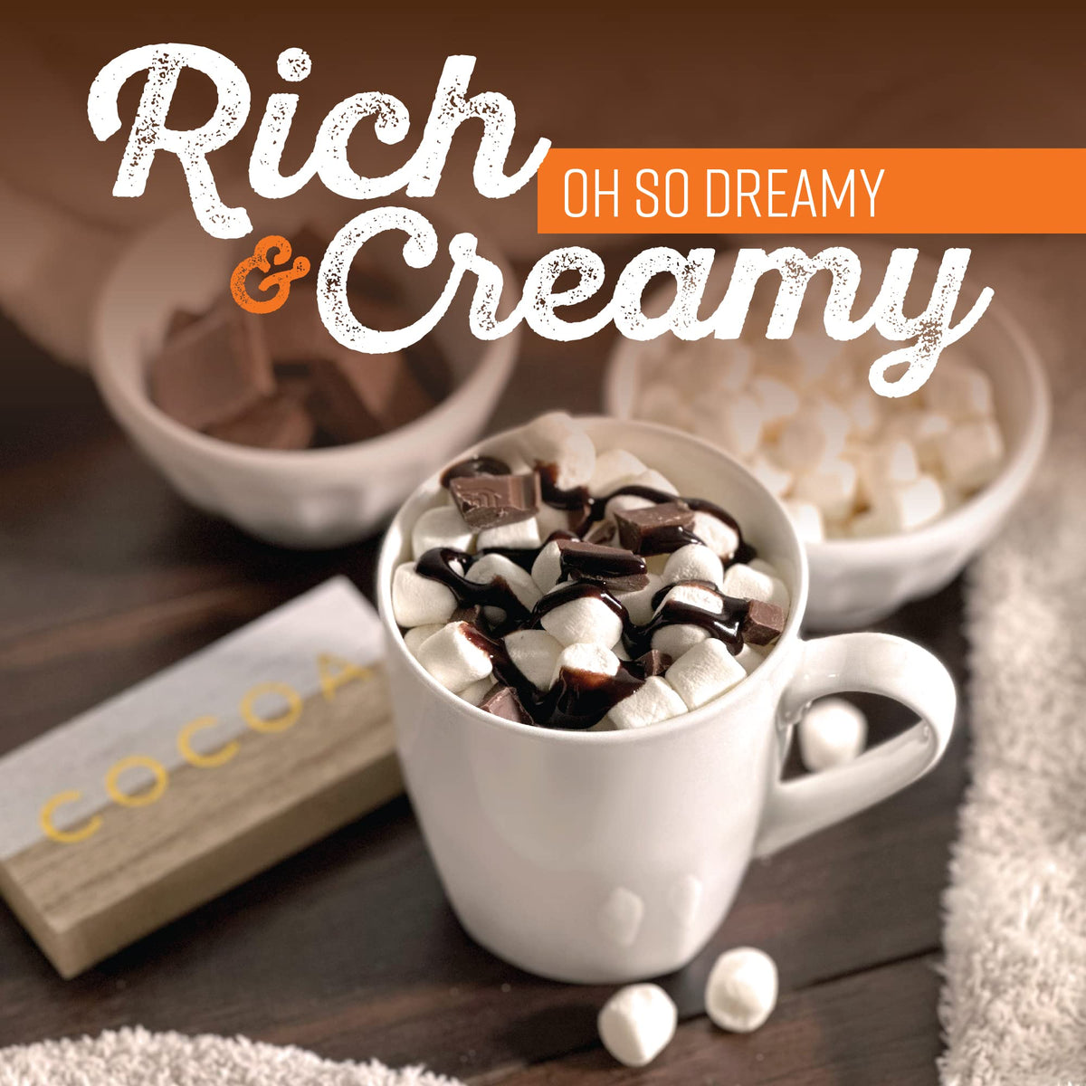 Two Rivers Tres Leches pod provides milky, indulgent dessert-inspired cocoa.