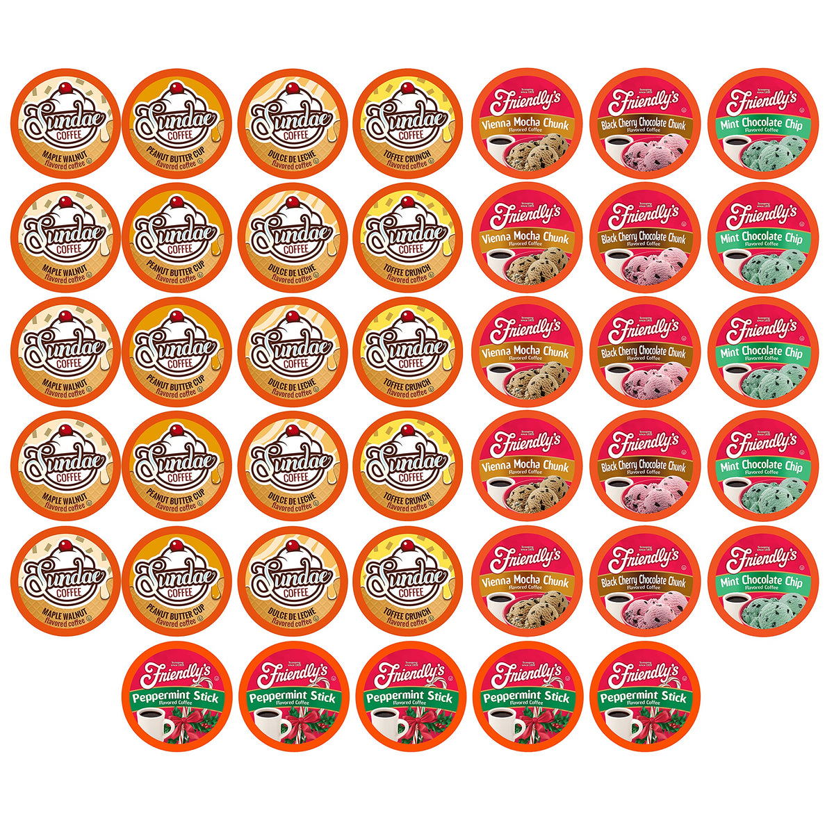 Two Rivers Coffee ice cream flavored pods sampler pack for Keurig brewers, ideal for variety.