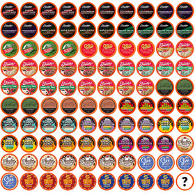 Two Rivers Coffee Mega Pods variety pack front view highlights bold and mild roasts