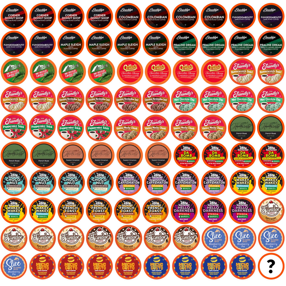 Two Rivers Coffee Mega Pods variety pack front view highlights bold and mild roasts