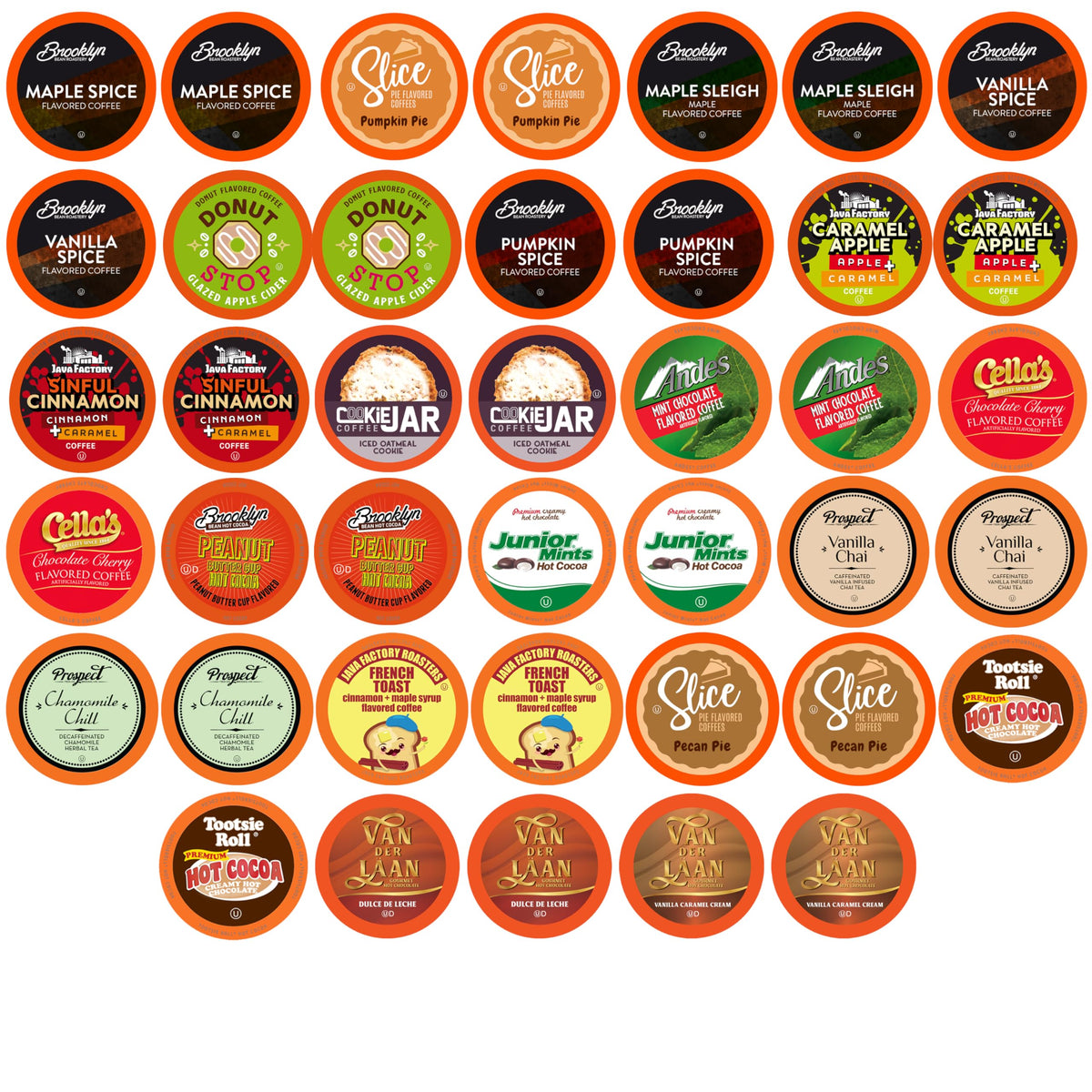 Two Rivers Coffee fall flavors sampler in a ready-to-brew pack for quick mornings