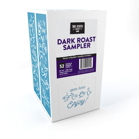 Two Rivers Coffee sampler variety pack shown for diverse taste exploration