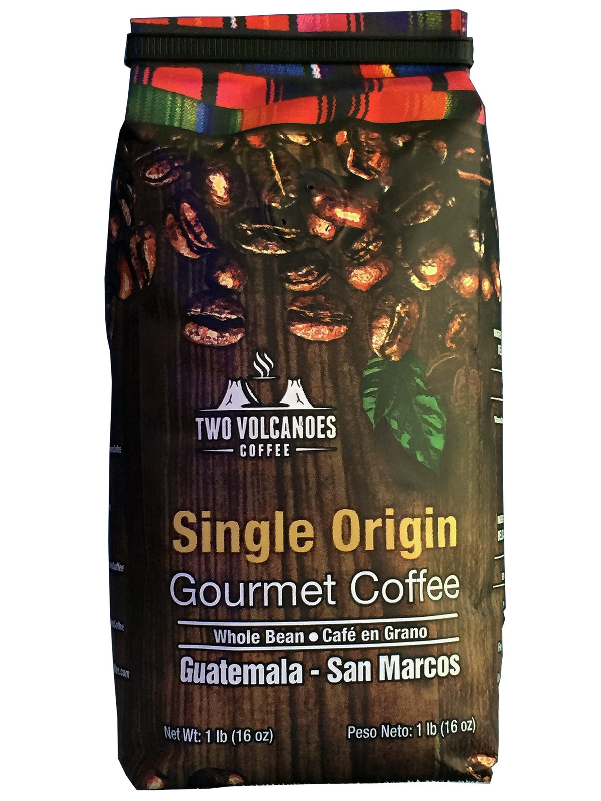 Gift bag option featuring Two Volcanoes Coffee Guatemala presentation