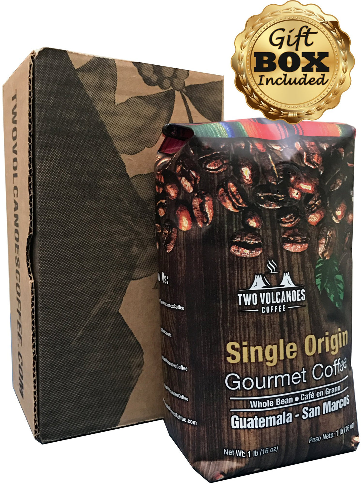 Medium roast aroma from Two Volcanoes Coffee for a balanced cup
