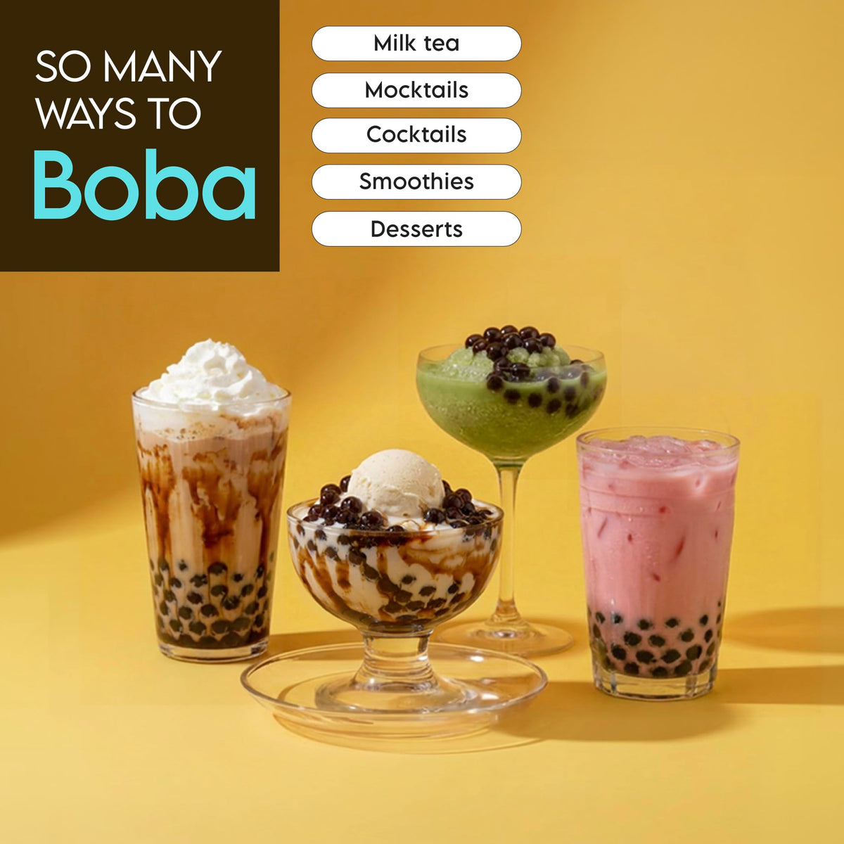 Twrl brown sugar boba gluten-free vegan snack-topping options.