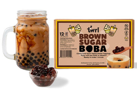 Twrl M!lk Tea brown sugar boba toppings pack for cafe-style milk tea.