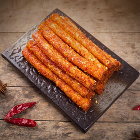 TXDYNLLK Latiao Spicy Strips serve-ideas shot shows versatile snacking.