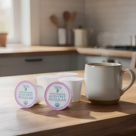 Tyler's Coffee K-Cup brew-session with steam suggests robust flavor and consistent results.