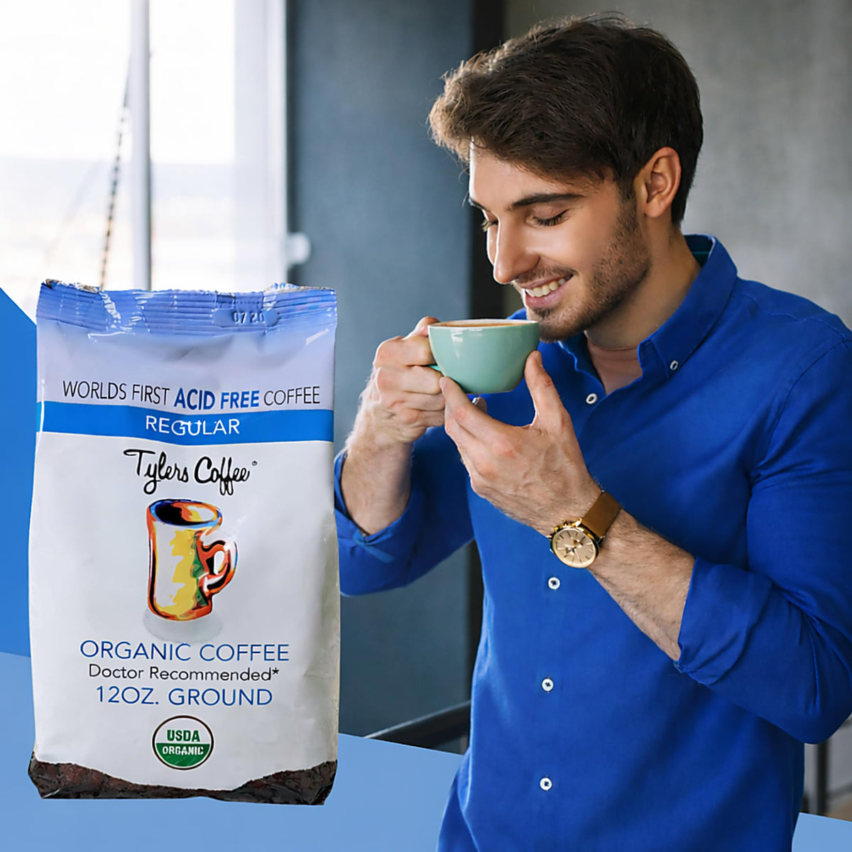 Tyler's Coffee aroma shot suggests an inviting kitchen accent and flavorful morning boost.