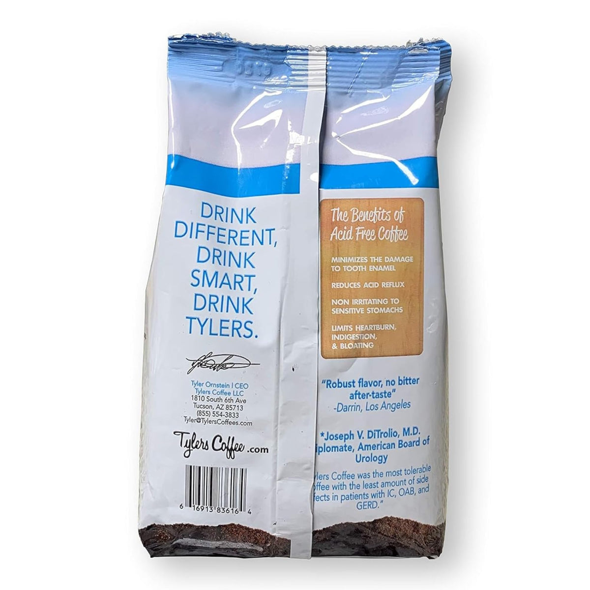 Tyler's Coffee brew pour captures smooth extraction for cafe-style at-home experiences.