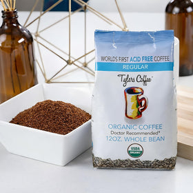 Tyler's Coffee nitrogen-purge bag preserves freshness with a tiny pinhole.