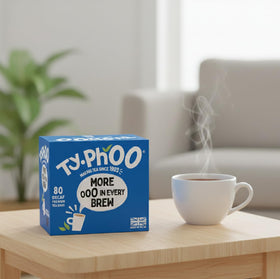 TY.PHOO Decaf box for organized storage in pantry or break room.