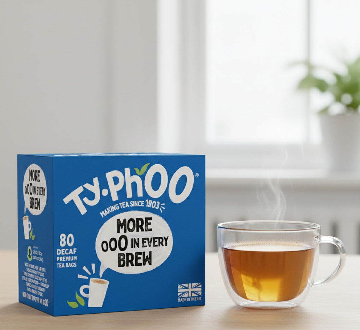TY.PHOO Decaf packaging highlights all natural ingredients and gluten-free features.